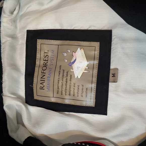 Rainforest Men's Black Jacket. Waterproof. Windproof. Men Size M. - Picture 4 of 14